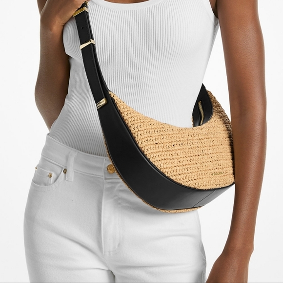 MICHEAL Micheal Kors Avra Medium Hand Crocheted Leather Bag - Picture 2 of 16